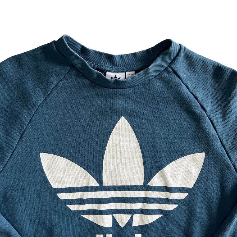 Vintage Adidas Originals Trefoil Sweatshirt Blue Oversized Crewneck Women’s L - Picture 3 of 10